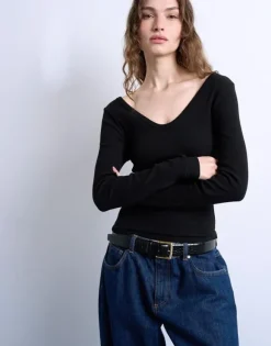 TSWENDY LS V-NECK TOP JRS