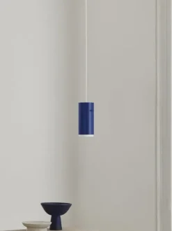 Tube Pendant, Deep Blue, Small