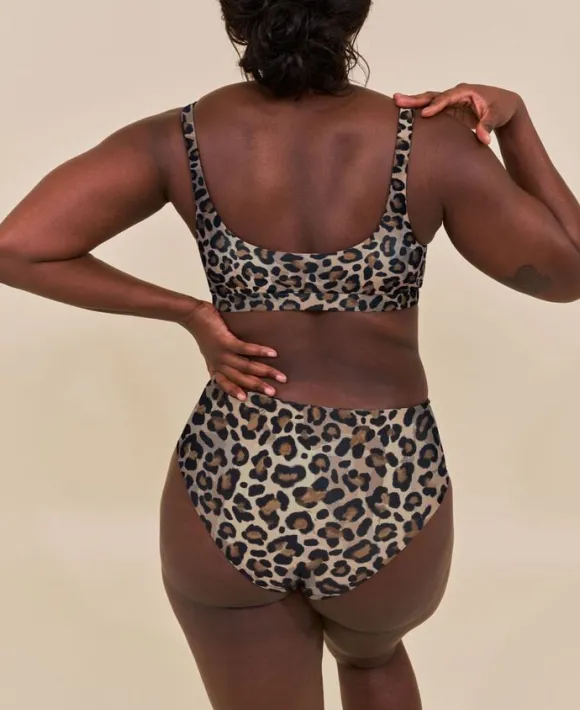 Ubud højtaljet bikini underdel - Leopard