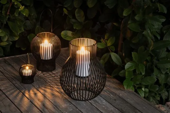 UPSIDE DOWN lantern, outdoor, medium, black