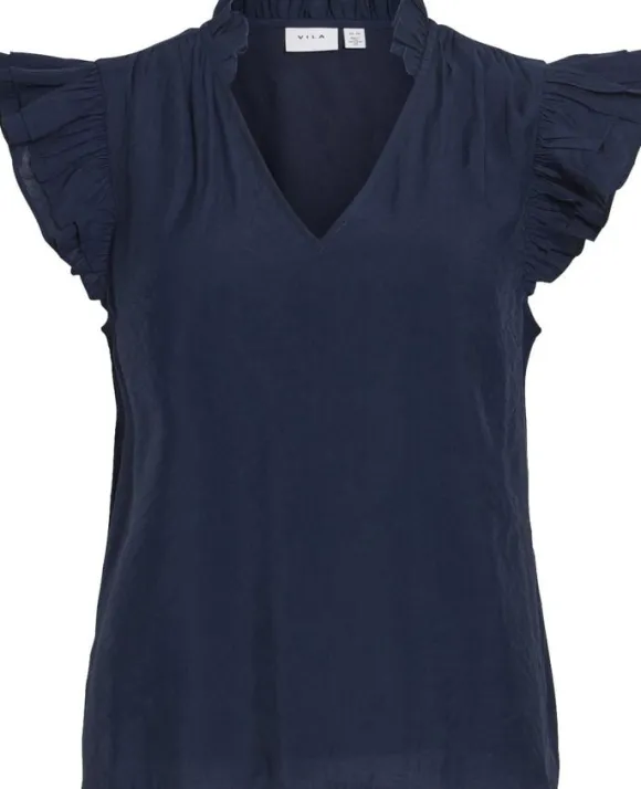 VIANU S/L V-NECK TOP/RN