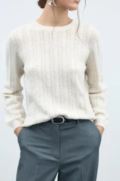 VILIGA POINTELLE L/S O-NECK TOP -NO