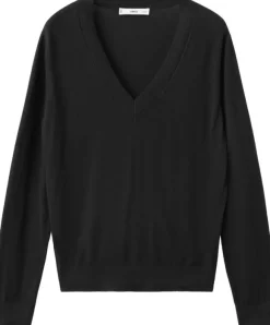 V-neck knit sweater