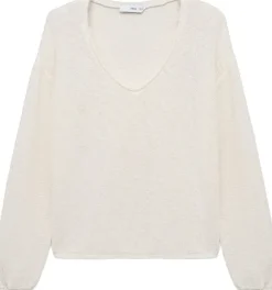 V-neck knit sweater