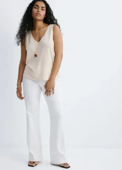 V-neck knit top