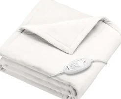 Värmetäcke i vitt 180 cm x 130 cm HD 75