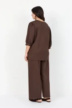 WA-SABINA 8 Bluse Brun