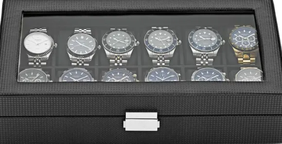 Watch Box 12 Watches Black Imitated