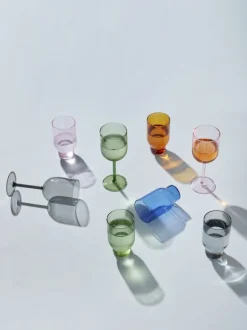 WATER GLASS, 2 PCS, TALL, GREEN, 65110G
