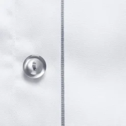 White Twill Shirt Grey Details - Slim Fit