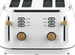 WITT PREMIUM 4-SLICE TOASTER WOOD WHITE