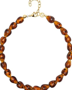 Women's Amber Beaded Necklace