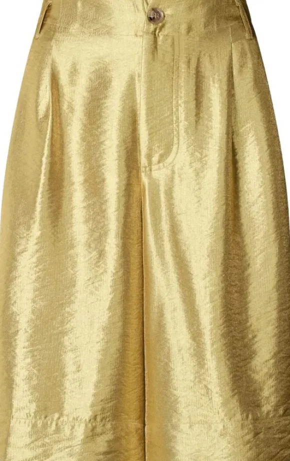 Woven gold shorts - Feliza