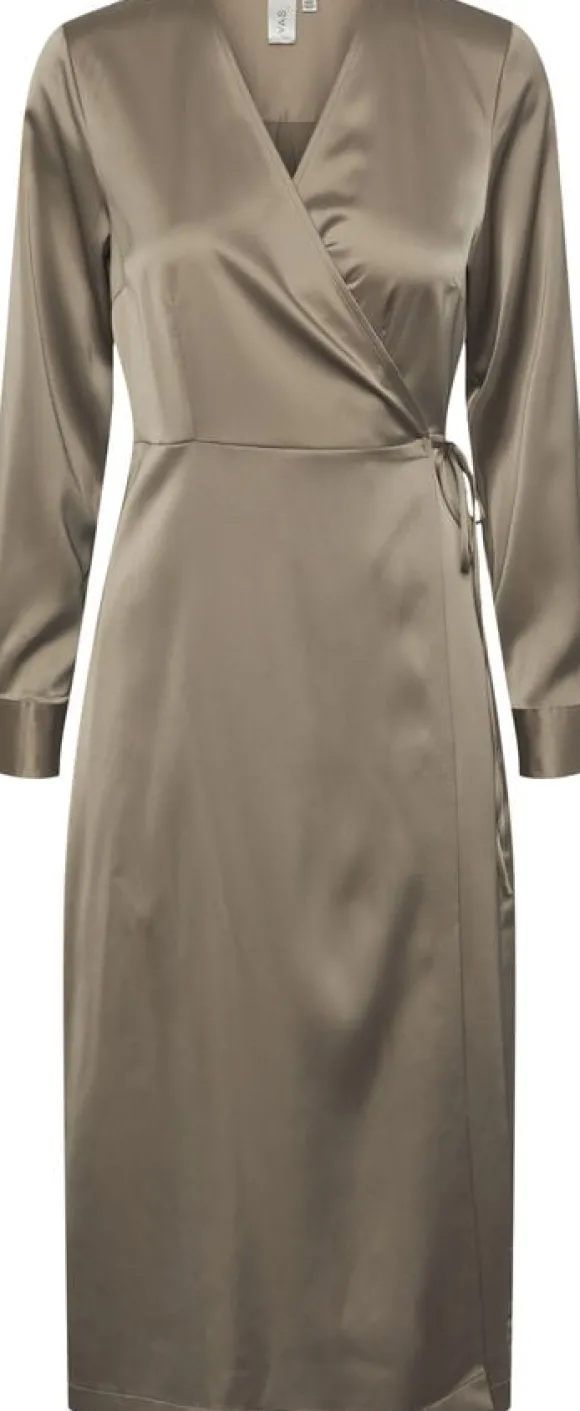 YASPELLA LS WRAP MIDI DRESS S. NOOS